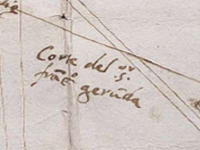 Esaminando accuratamente i cinque documenti si scoprono poi strade, pozzi, chiese e casali con nomi e famiglie proprietarie. Quella che viene riportata come �Corte del Signor Francesco Gerunda�...